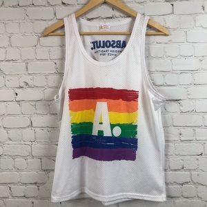 Absolute Mens Rainbow Tank Medium